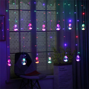 3M Globe LED Garland Starry Crystal Wishing Ball String Lights Decors for Curtains Bedroom Living Room Balcony Christmas Wedding