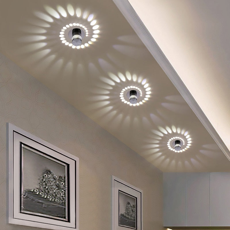 Modern LED Ceiling Light 3W RGB wall Decoration
