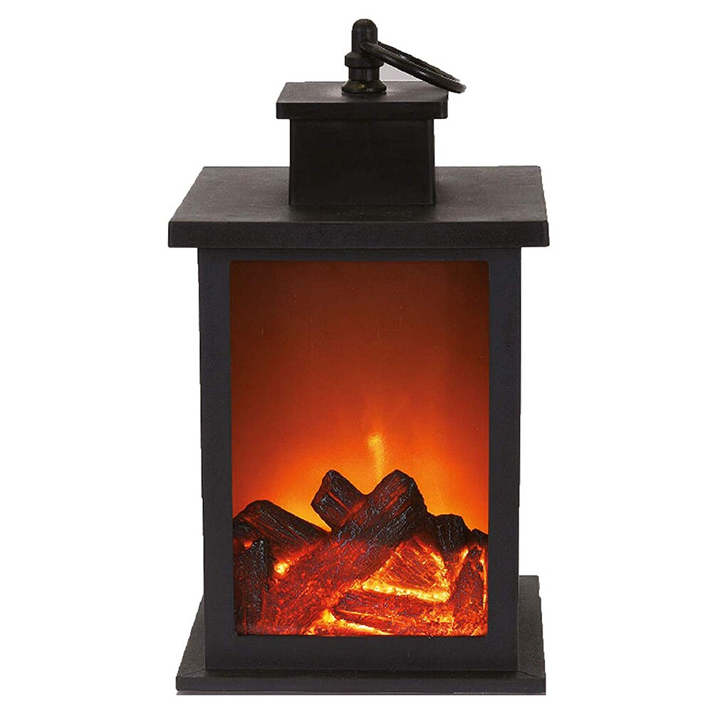 1 Pcs Fireplace LED Burning Effect Lantern Light Lamp Durable For Garden Lawn LB88