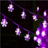 LED Snowflake String Lights Snow Fairy Garland Decoration for Christmas tree New Year Battery Plug Operated